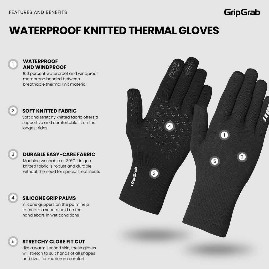 Waterproof Knitted Winter Gloves