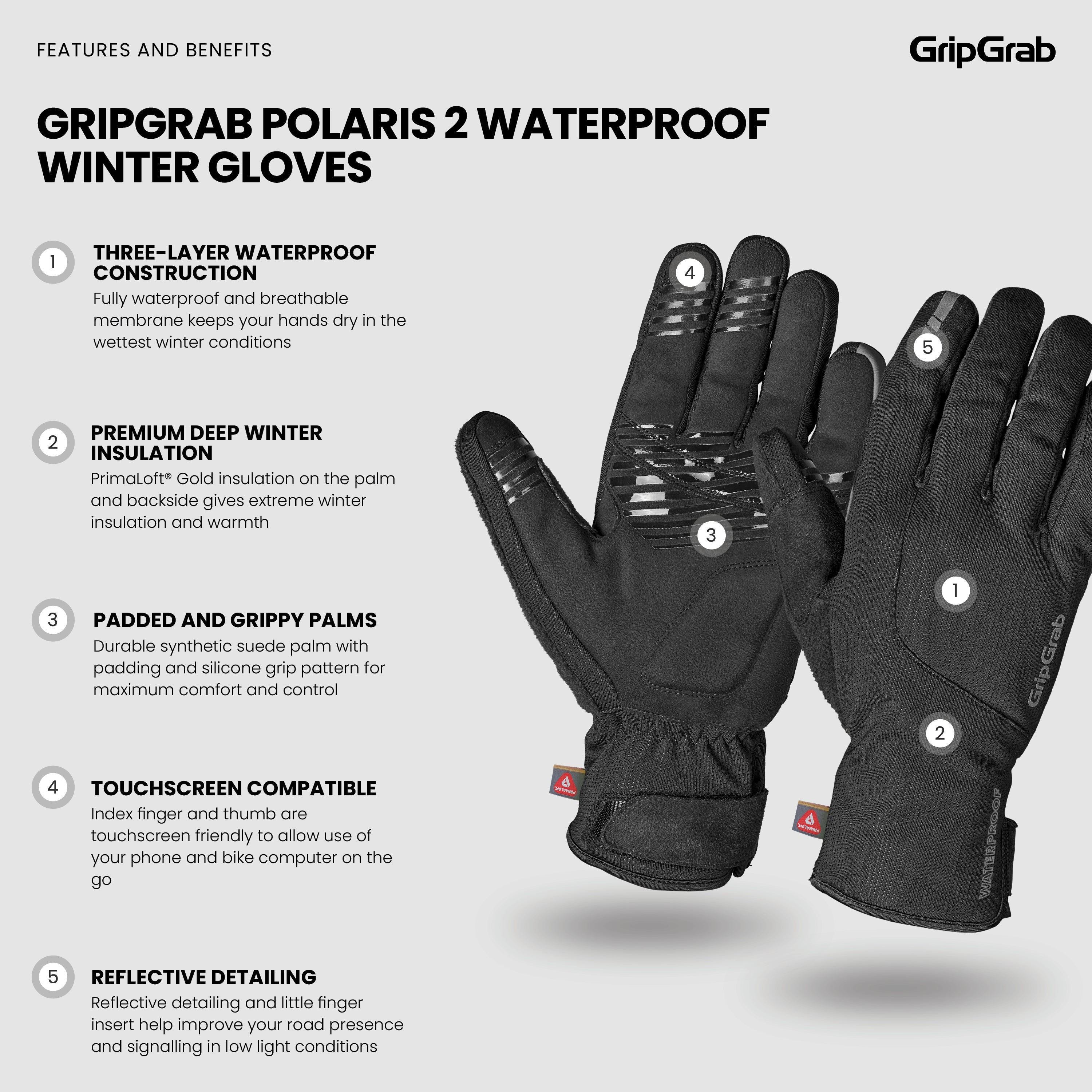Polaris 2 Waterproof Winter Gloves