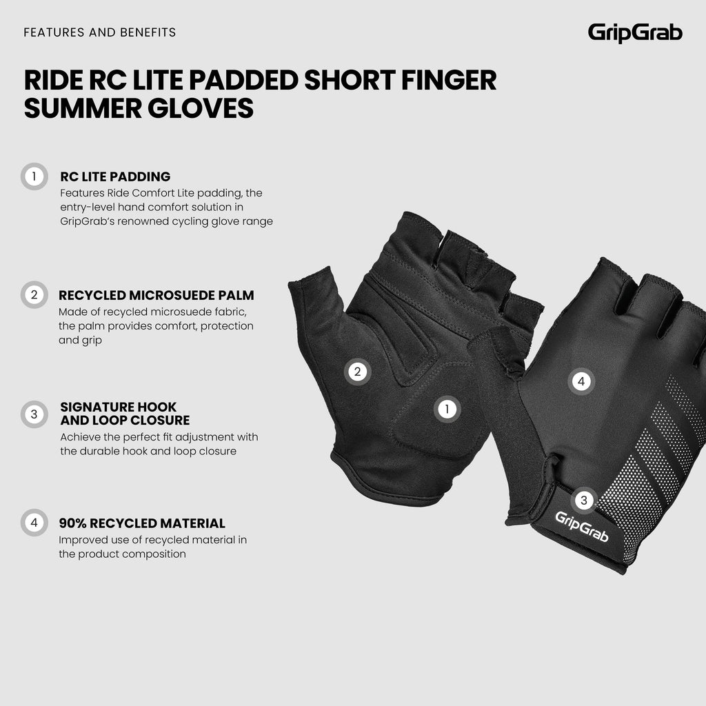 RIDE Lite Padded Short Finger Summer Gloves