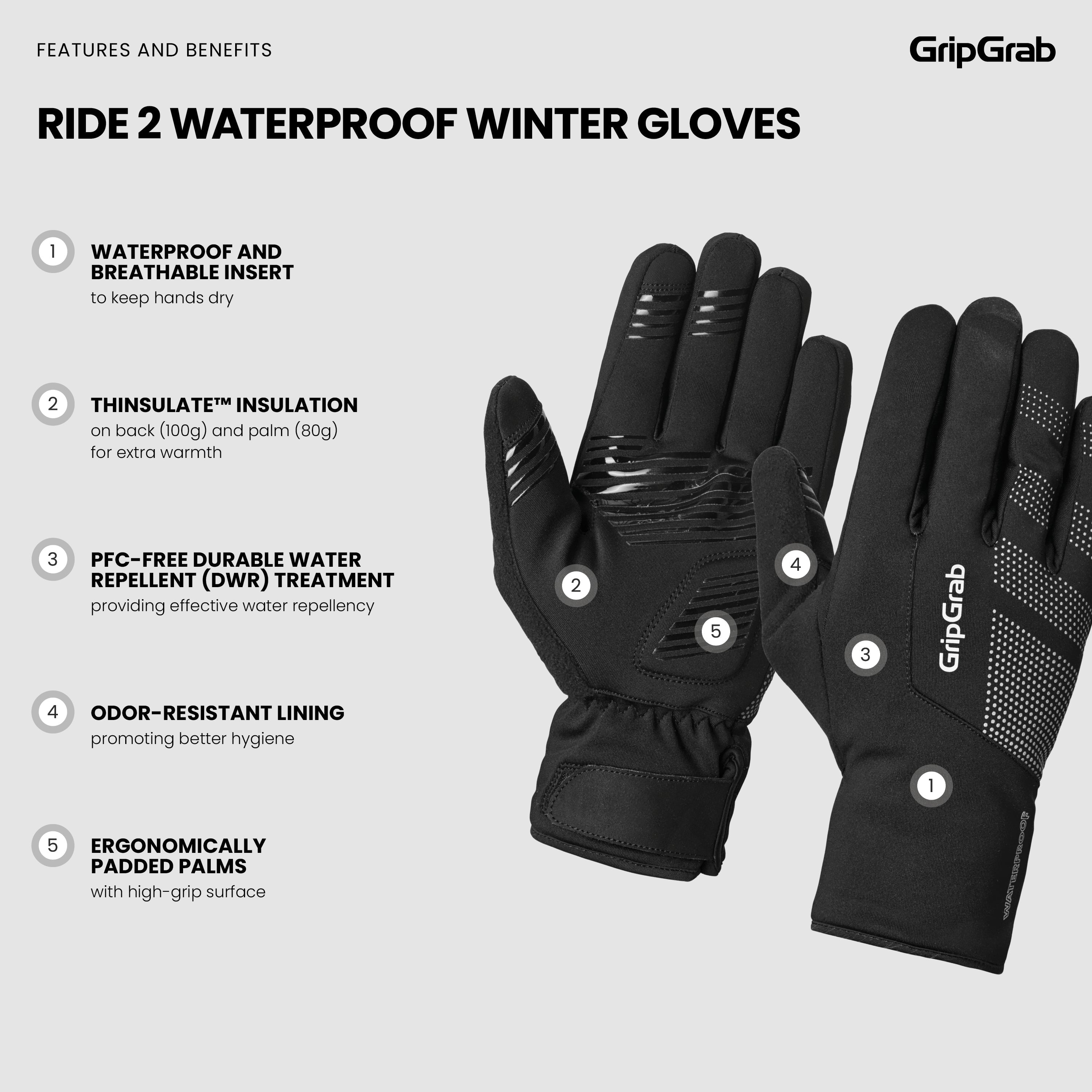 RIDE 2 Waterproof Winter Gloves