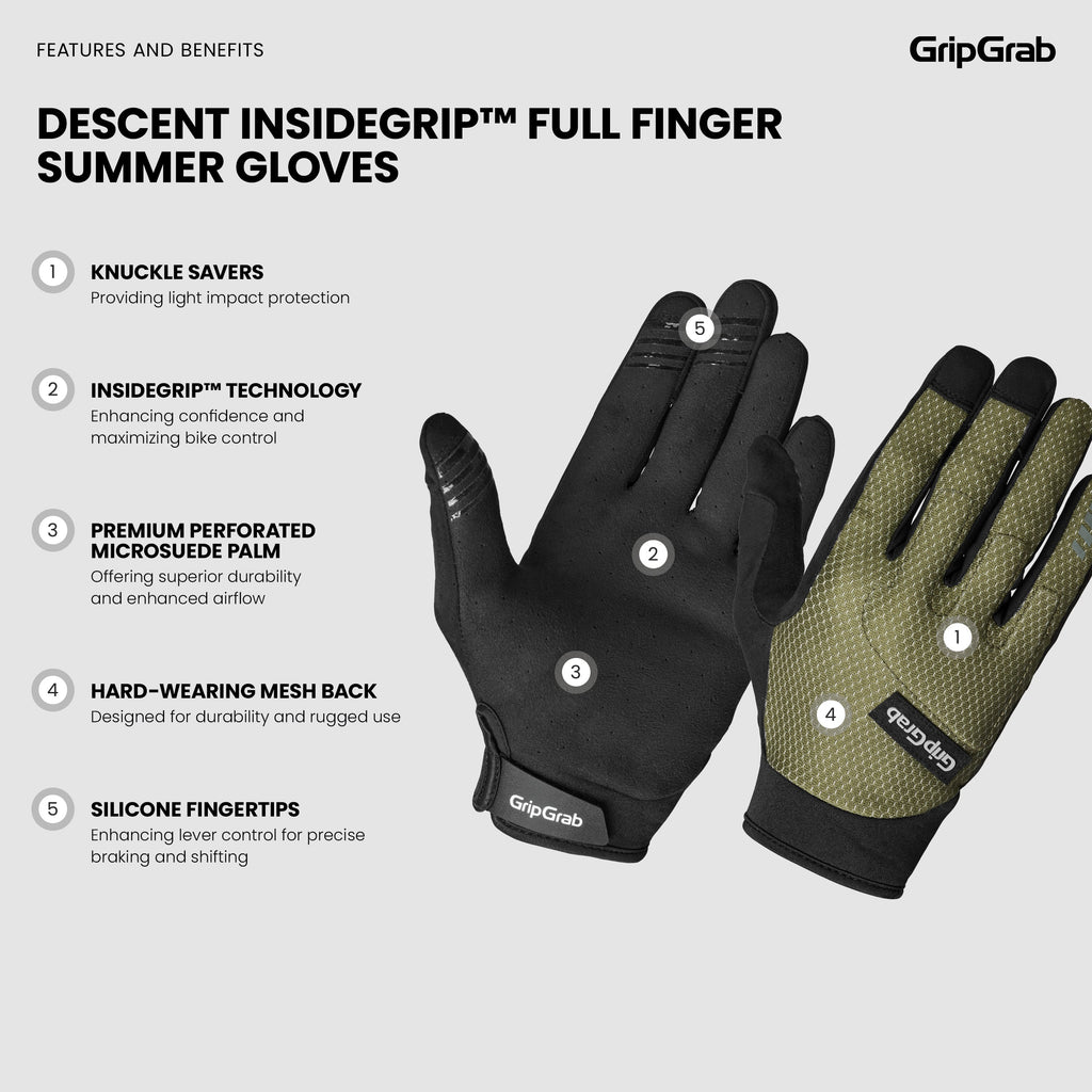 Descent InsideGrip™ Full Finger Summer Gloves