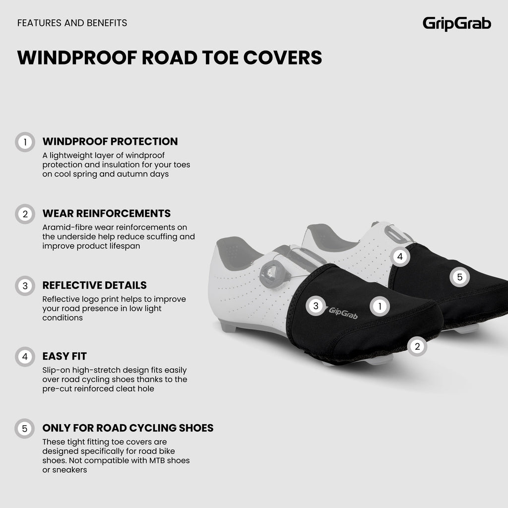 Windproof Road Toe Covers