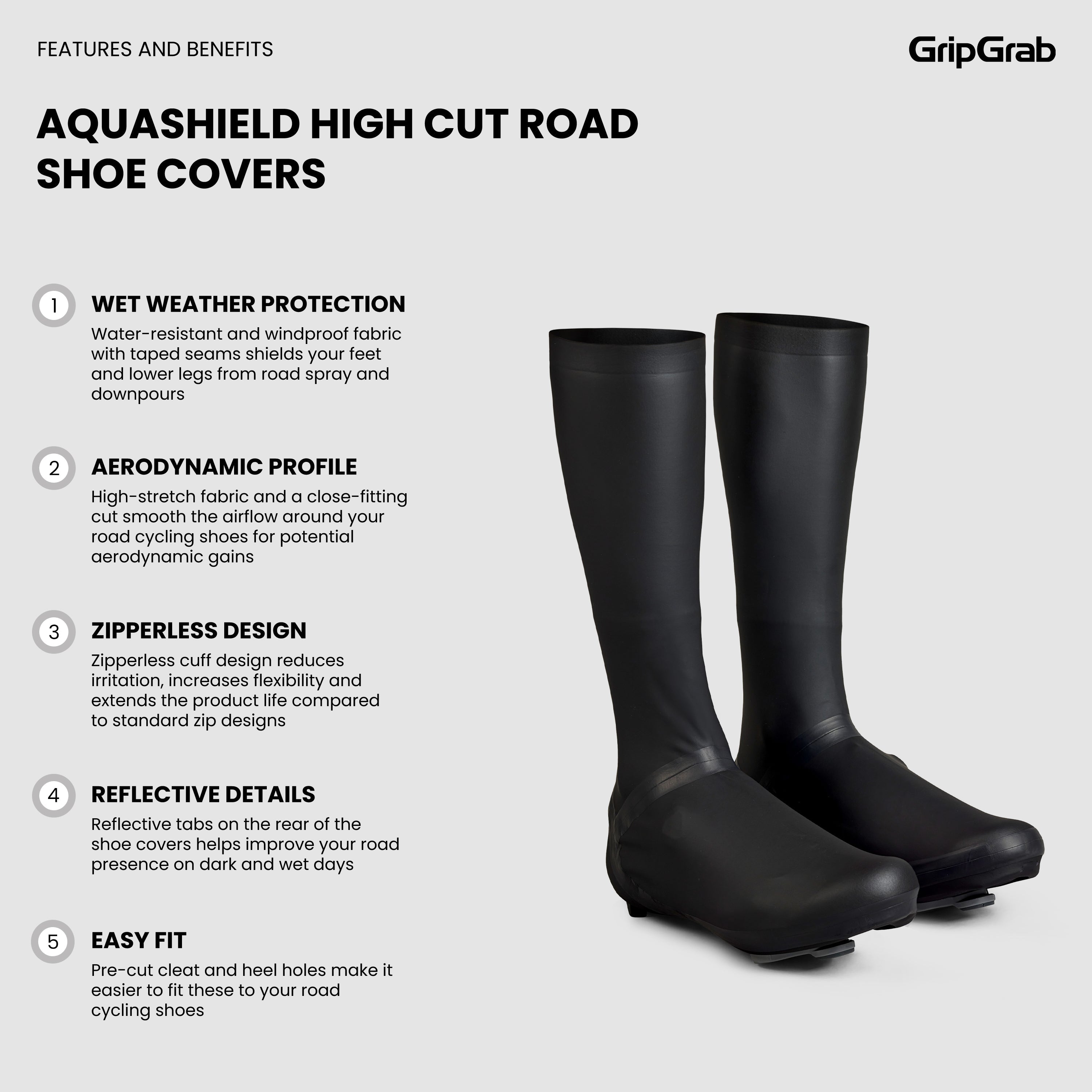 AquaShield High Cut Road Shoe Covers