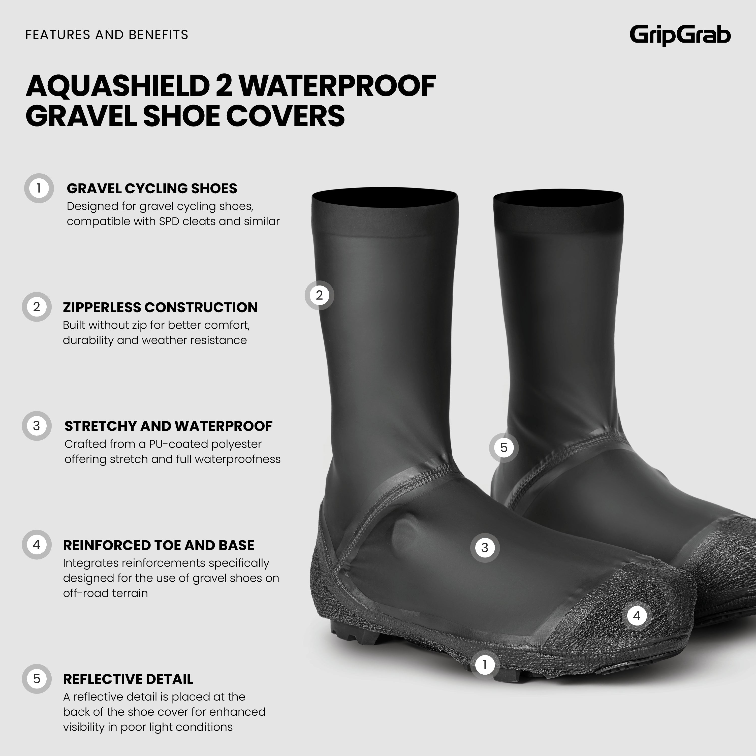 AquaShield 2 Waterproof Gravel Shoe Covers