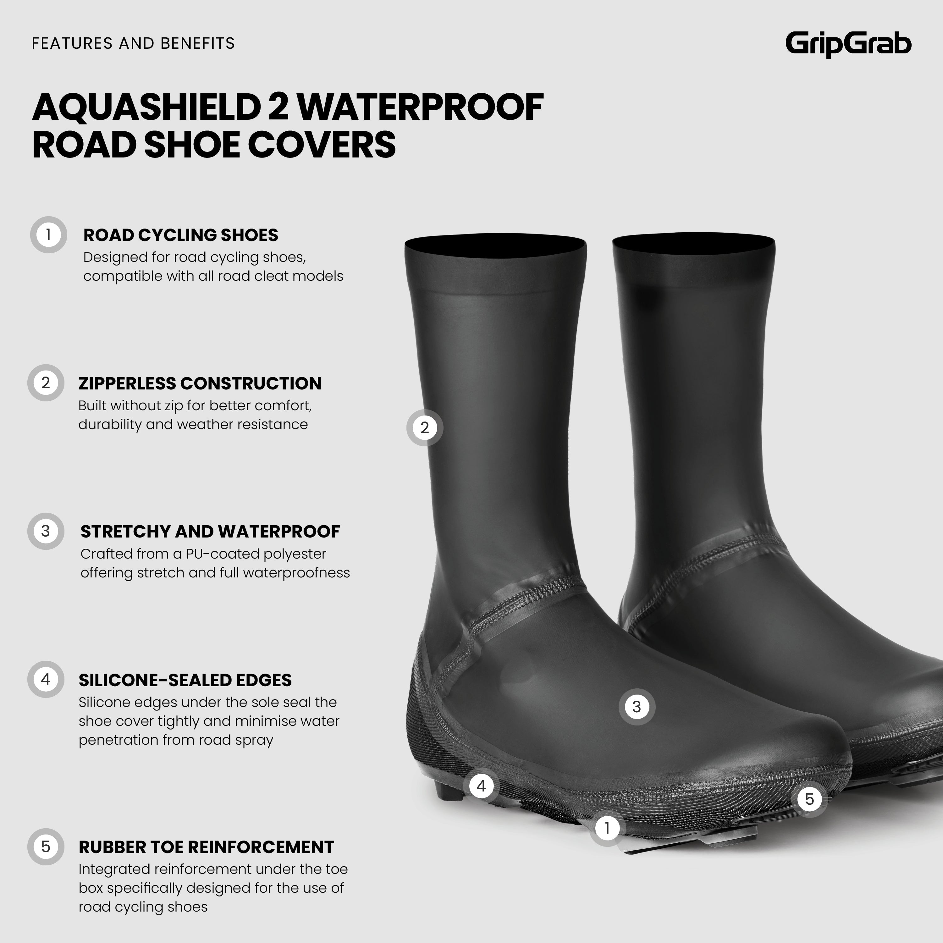 AquaShield 2 Waterproof Road Shoe Covers