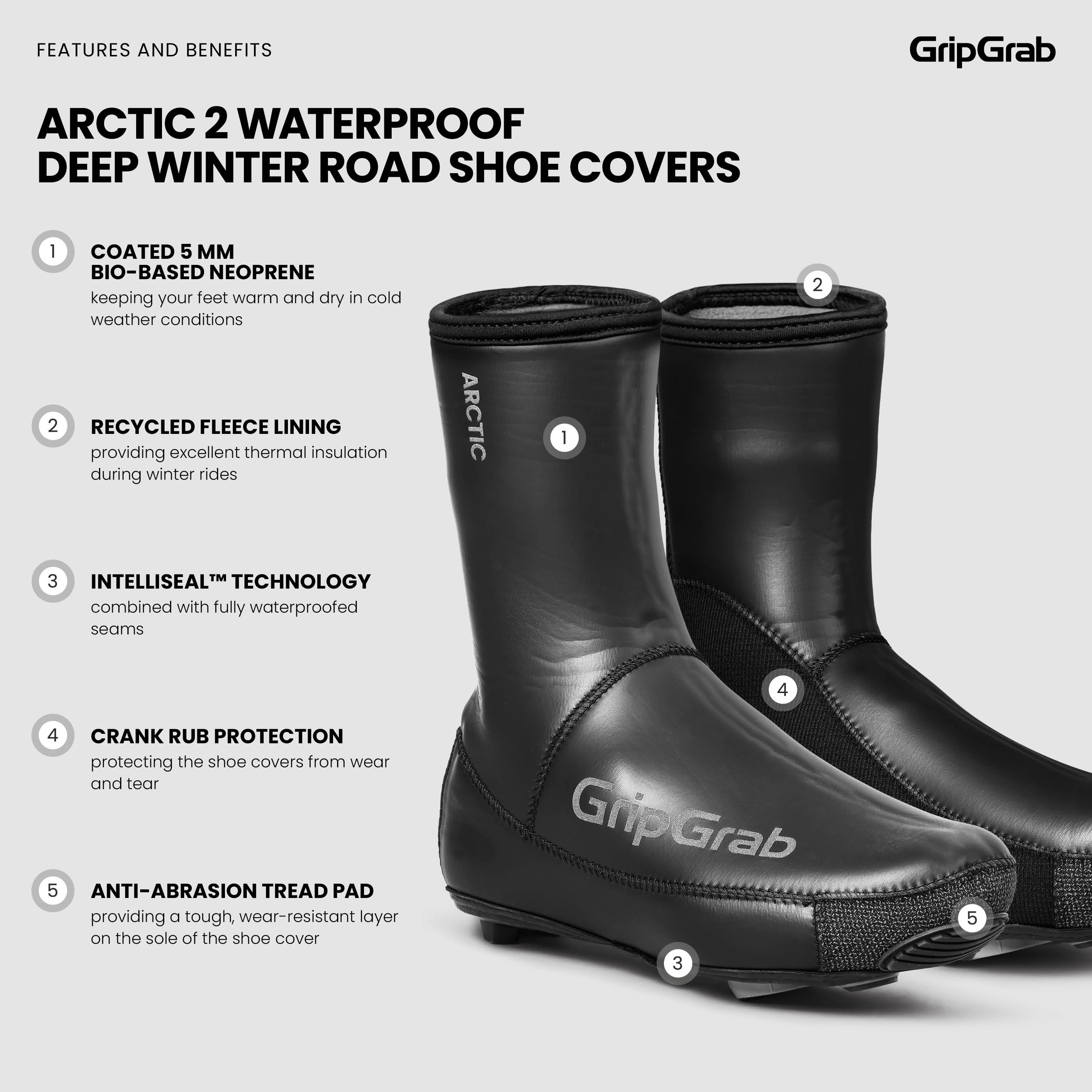 Arctic 2 Waterproof Deep Winter Road Shoe Covers