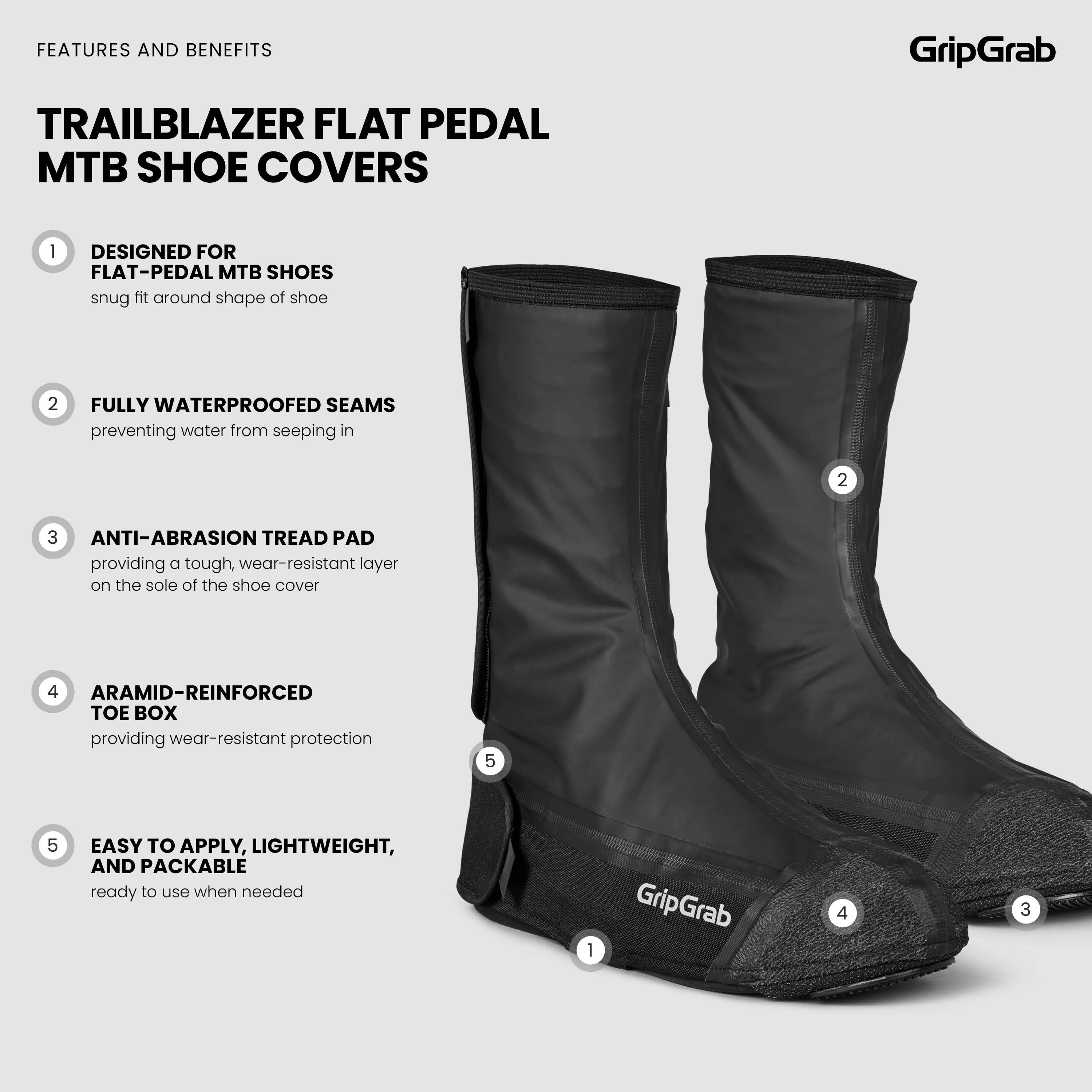 TrailBlazer Flat Pedal MTB Shoe Covers