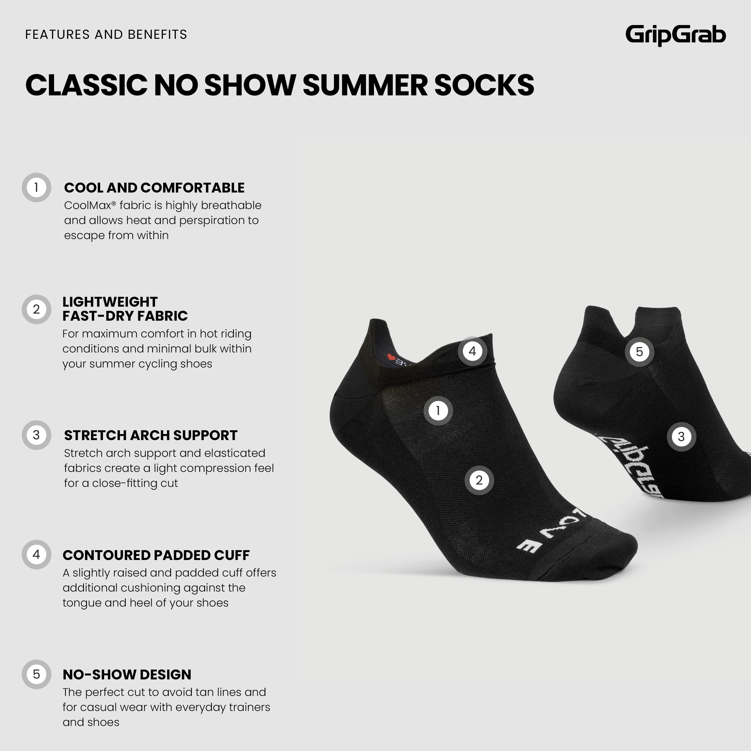 Classic No Show Summer Socks