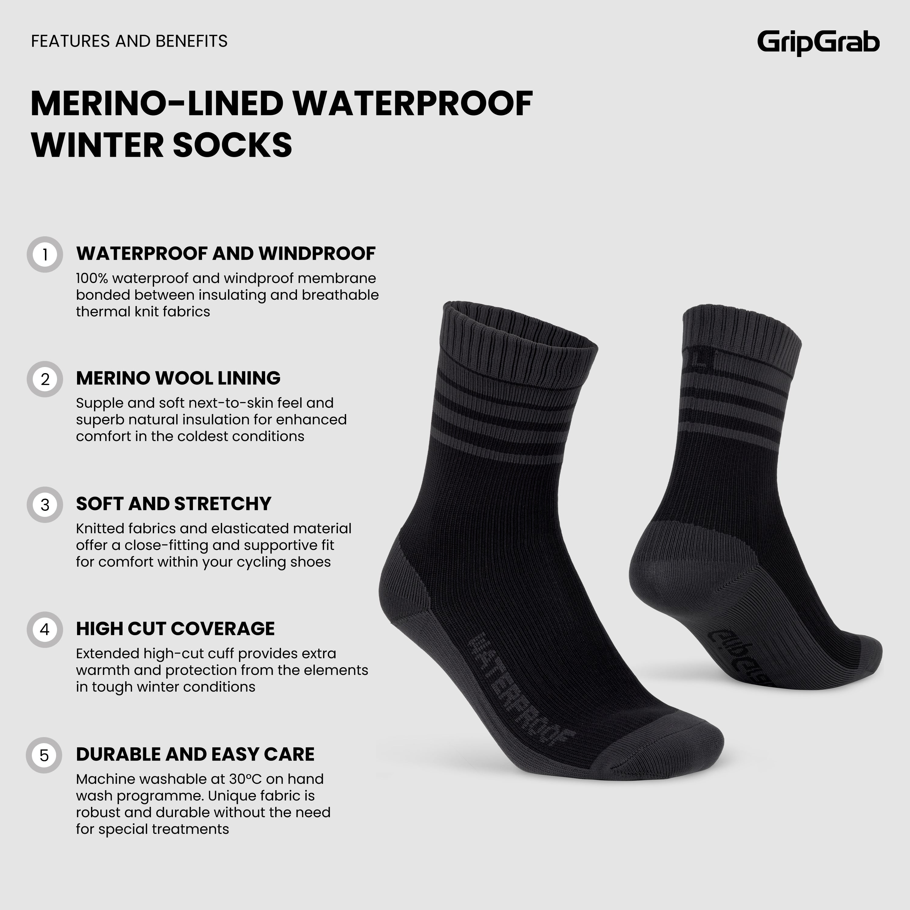 Merino-Lined Waterproof Winter Socks