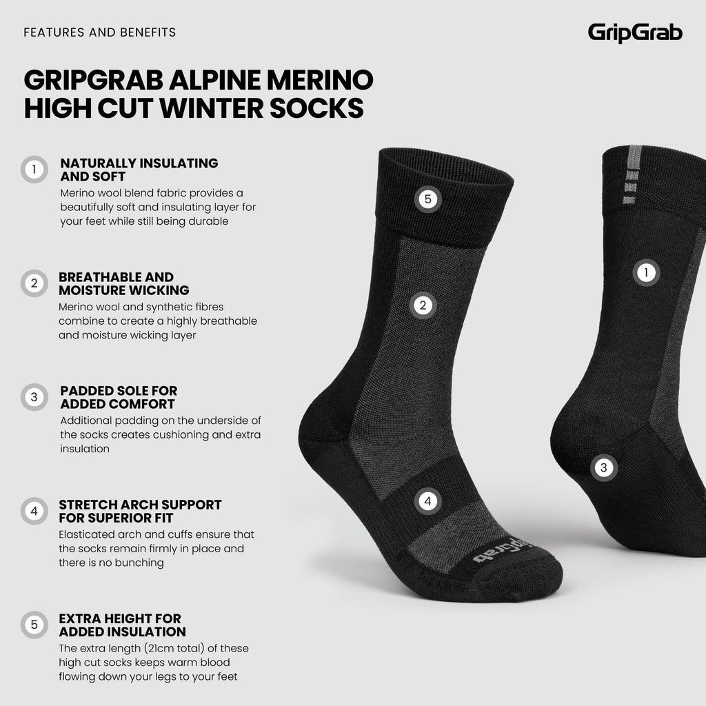Alpine Merino High Cut Winter Socks