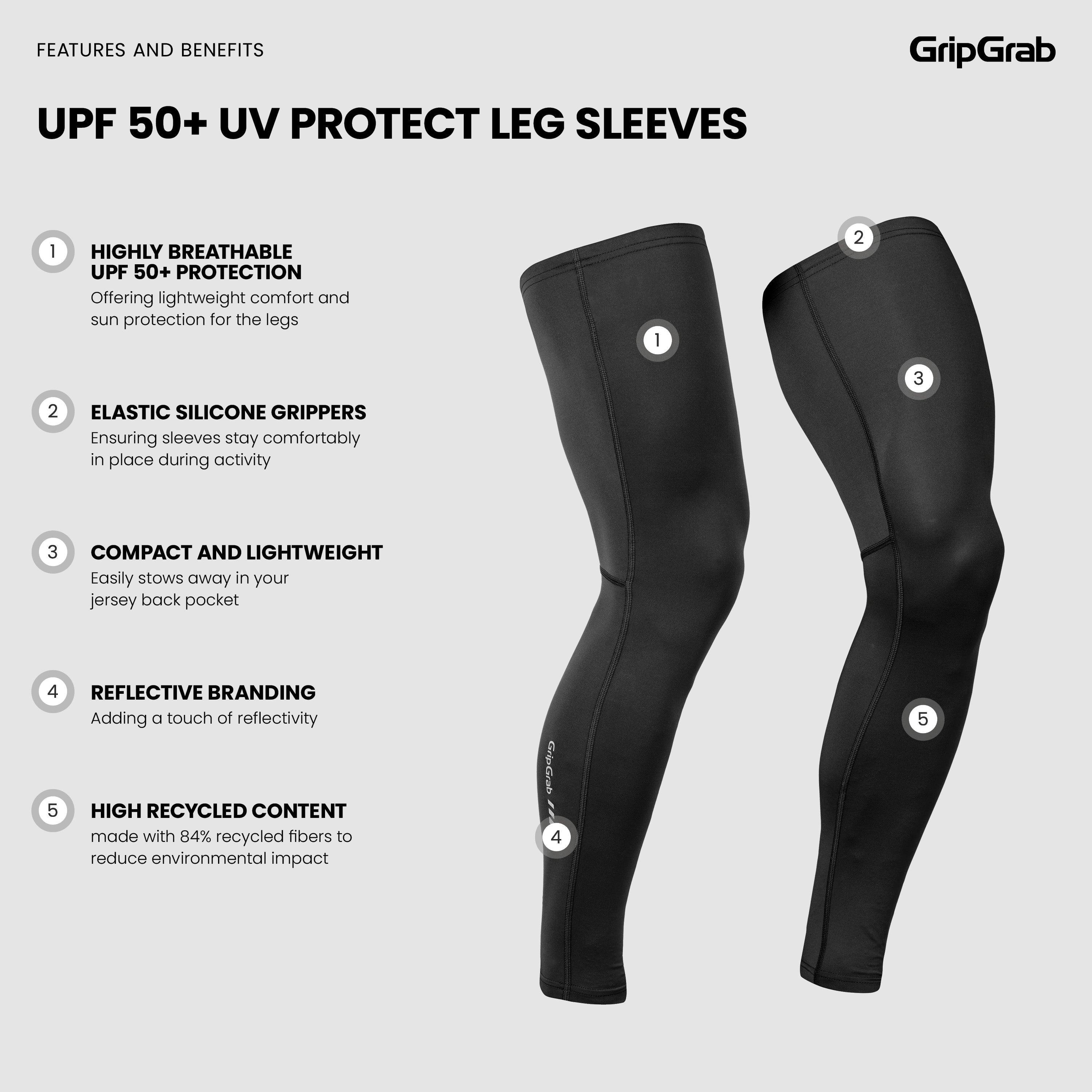 UPF 50+ UV Protect Leg Sleeves