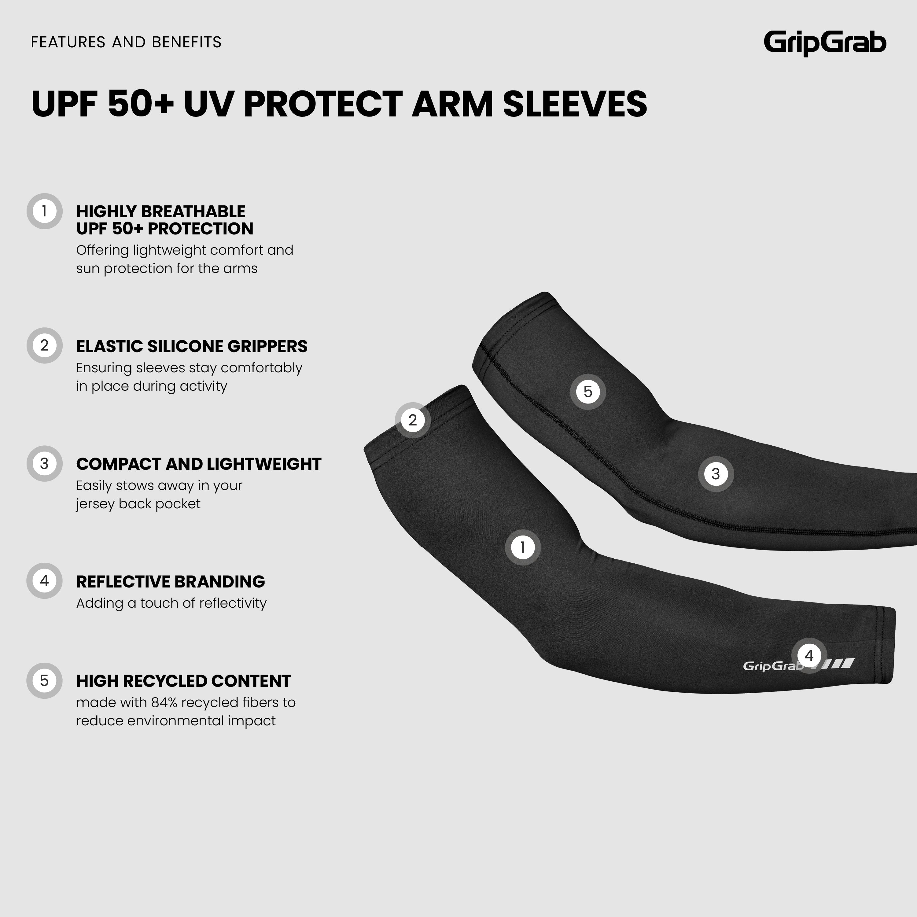 UPF 50+ UV Protect Arm Sleeves