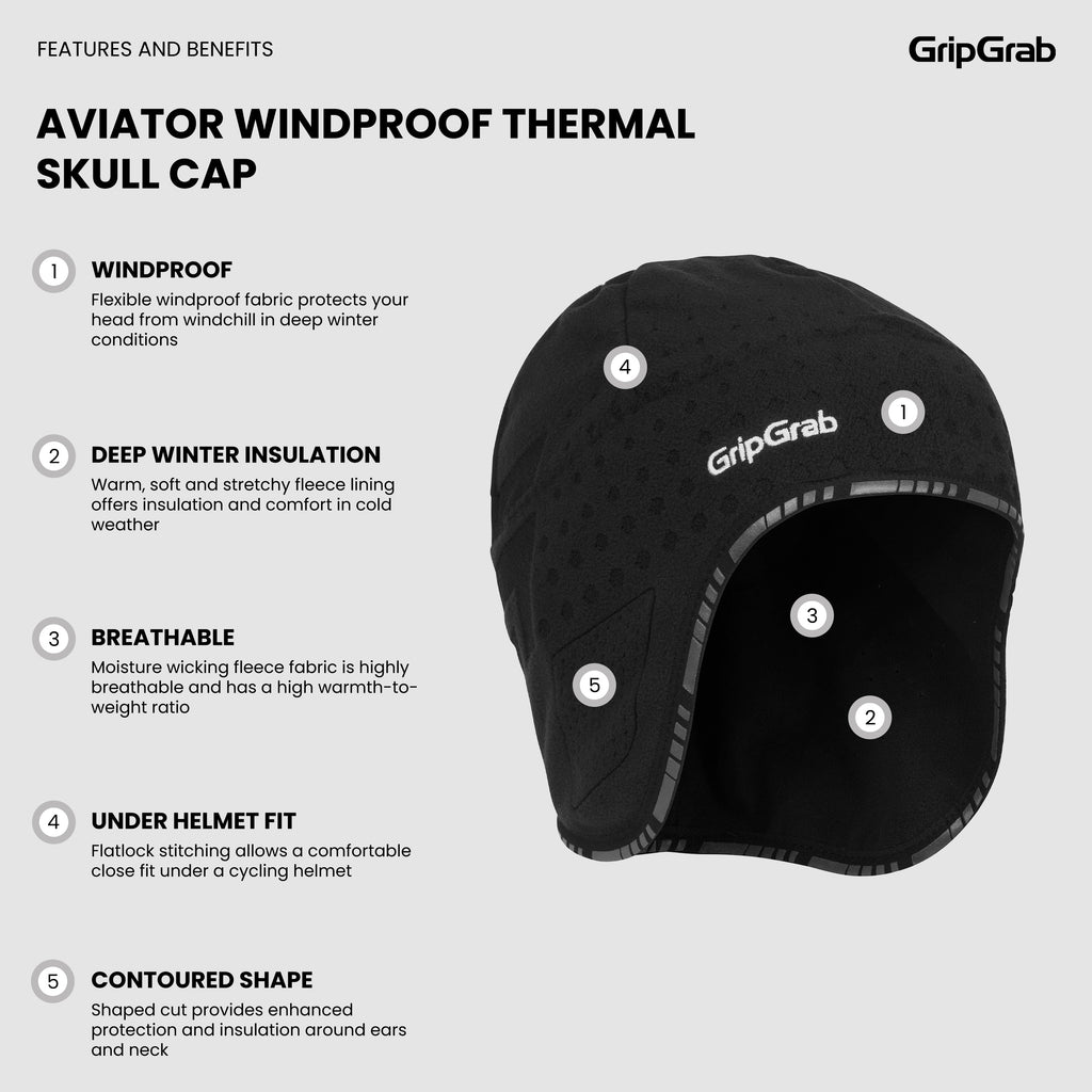 Aviator Windproof Deep Winter Skull Cap