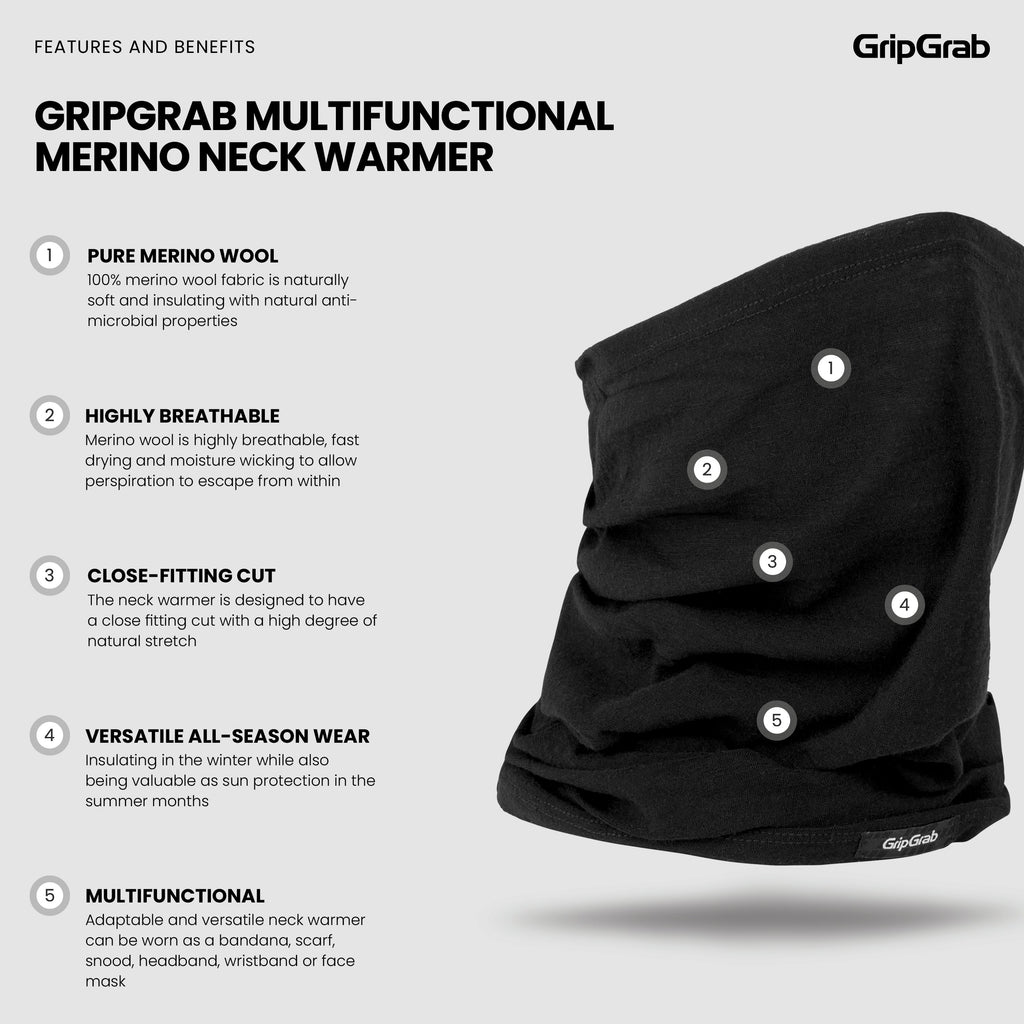 Multifunctional Merino Neck Warmer
