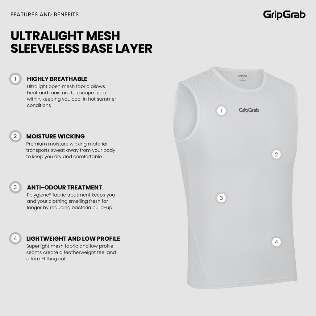 Ultralight Mesh Sleeveless Base Layer