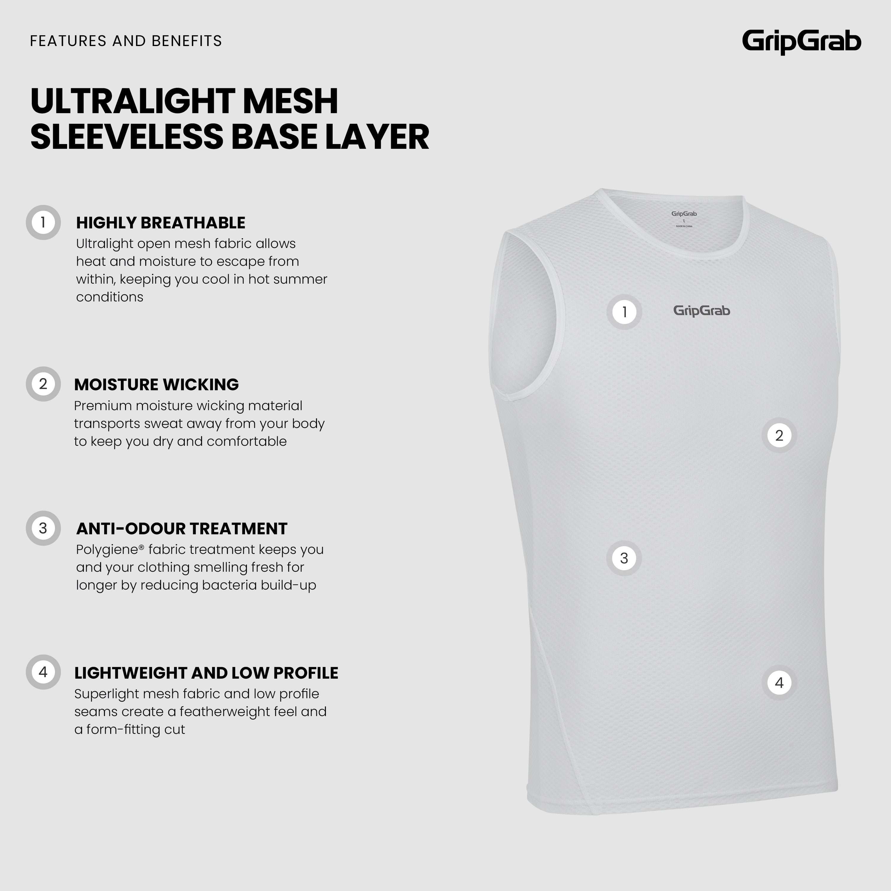 Ultralight Mesh Sleeveless Base Layer
