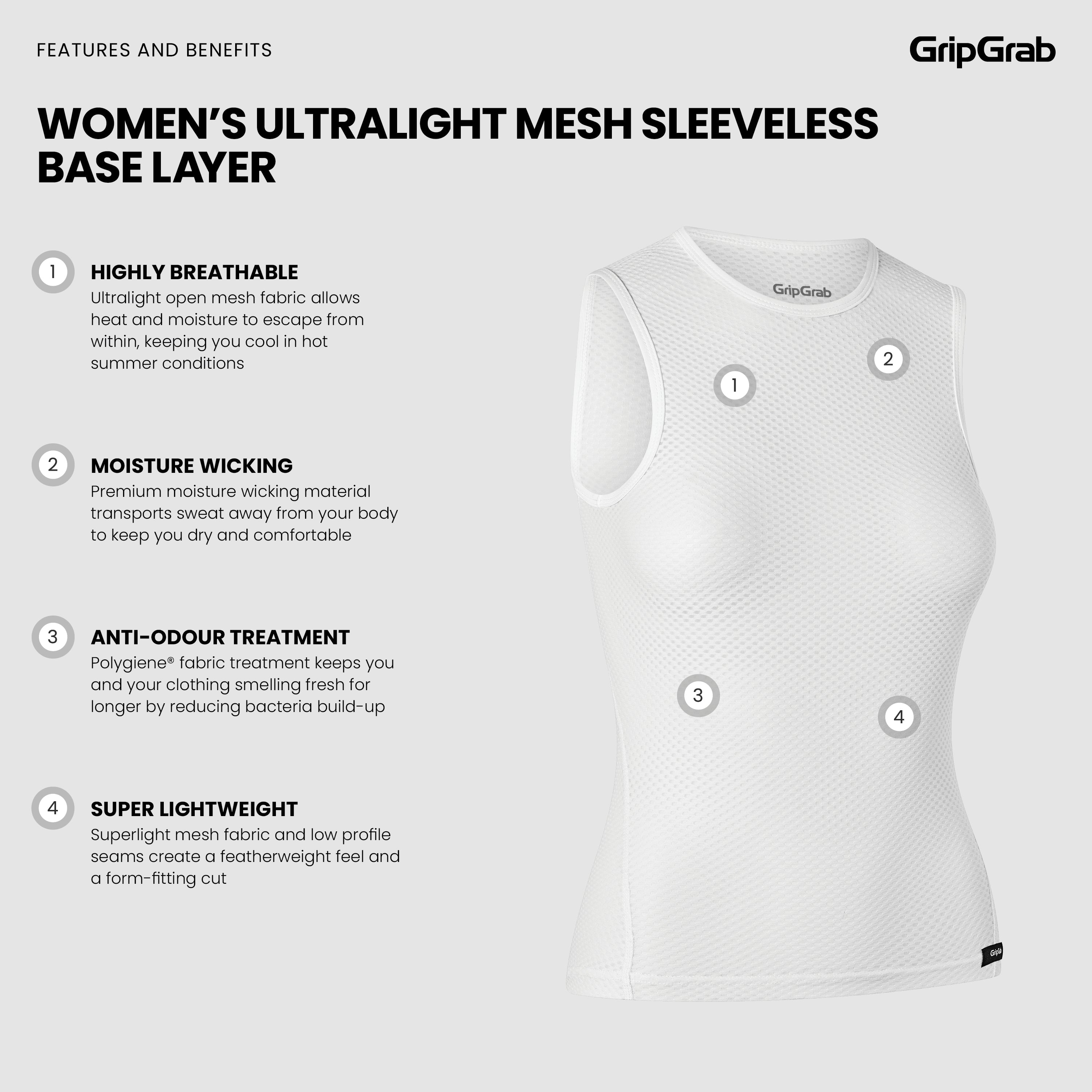 Women's Ultralight Mesh Sleeveless Base Layer