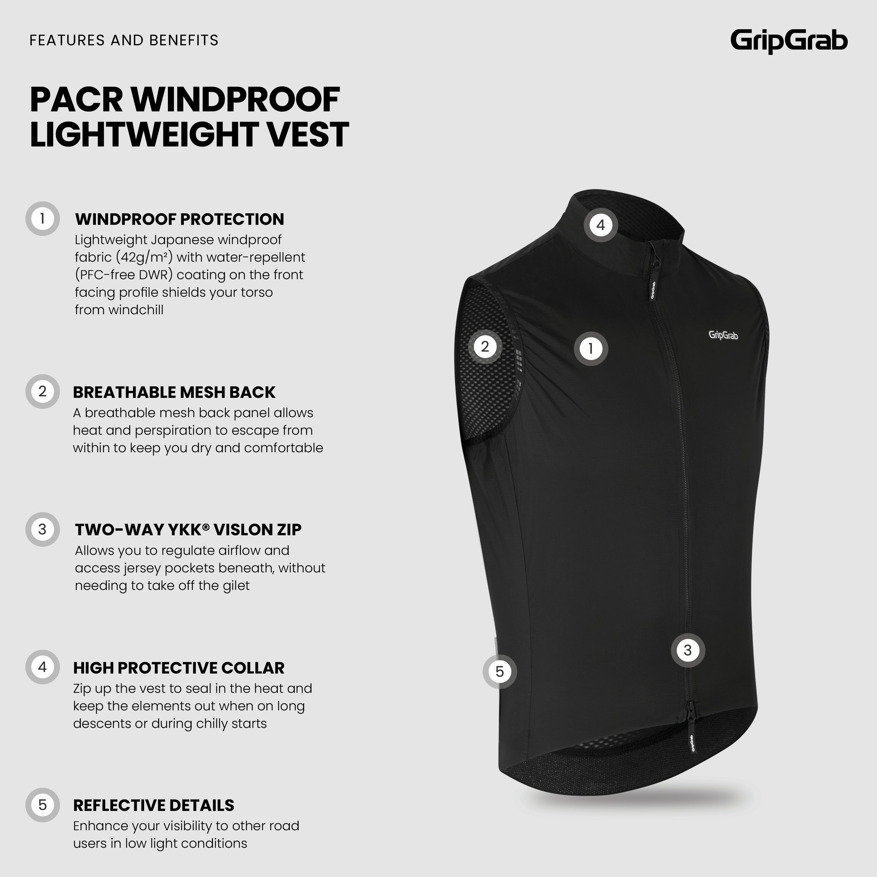 PACR Windproof Lightweight Vest