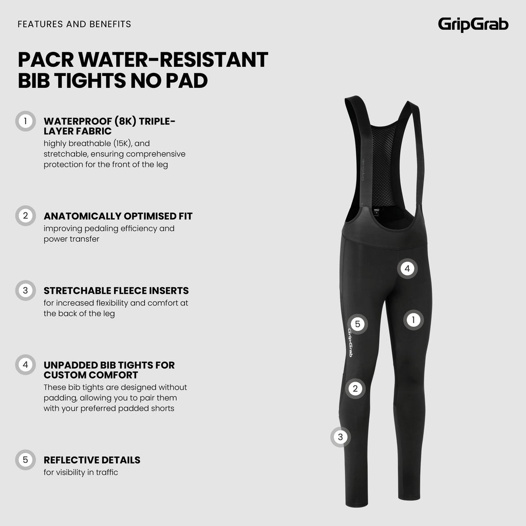 PACR Water-Resistant Bib Tights No Pad