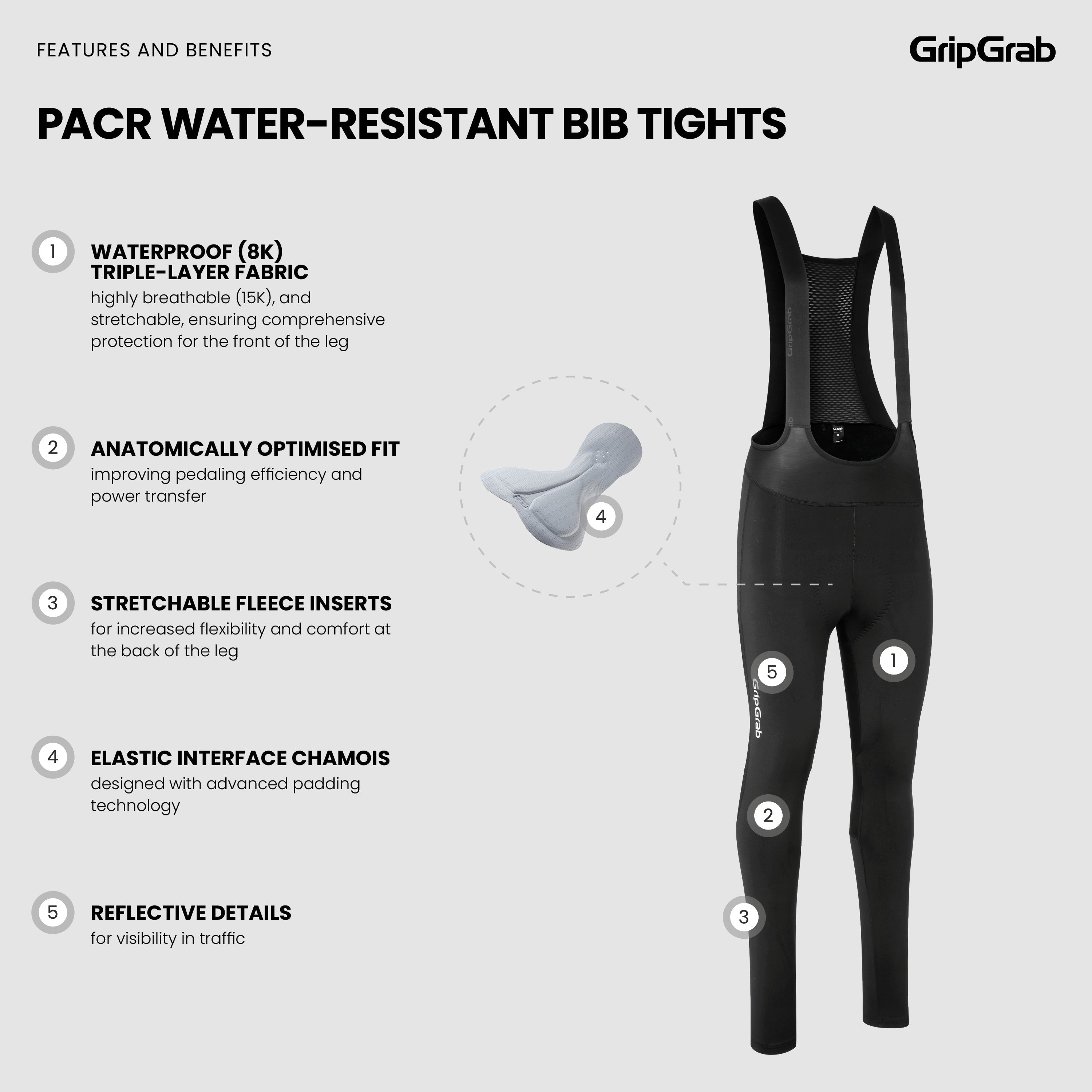 PACR Water-Resistant Bib Tights