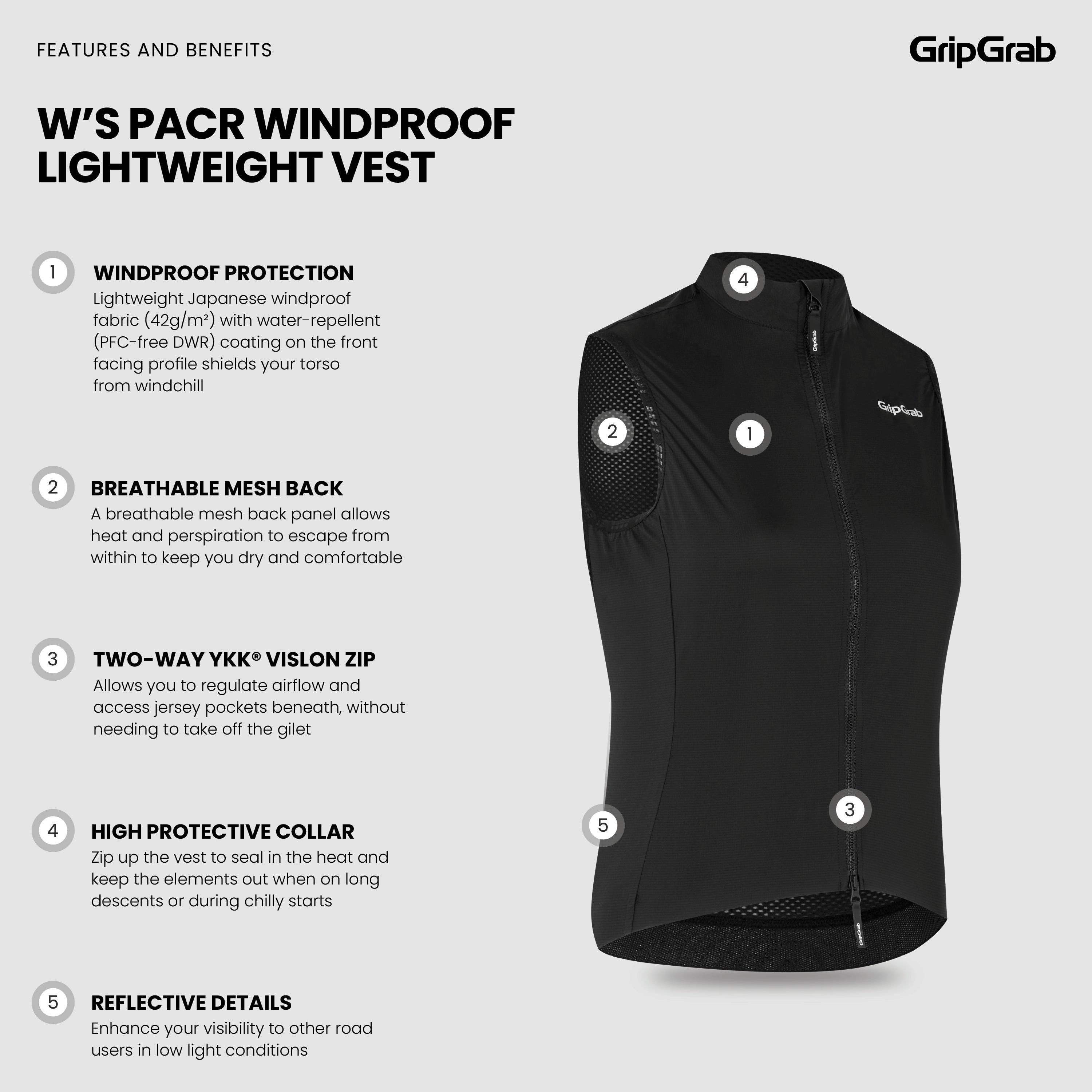 Women’s PACR Windproof Lightweight Vest