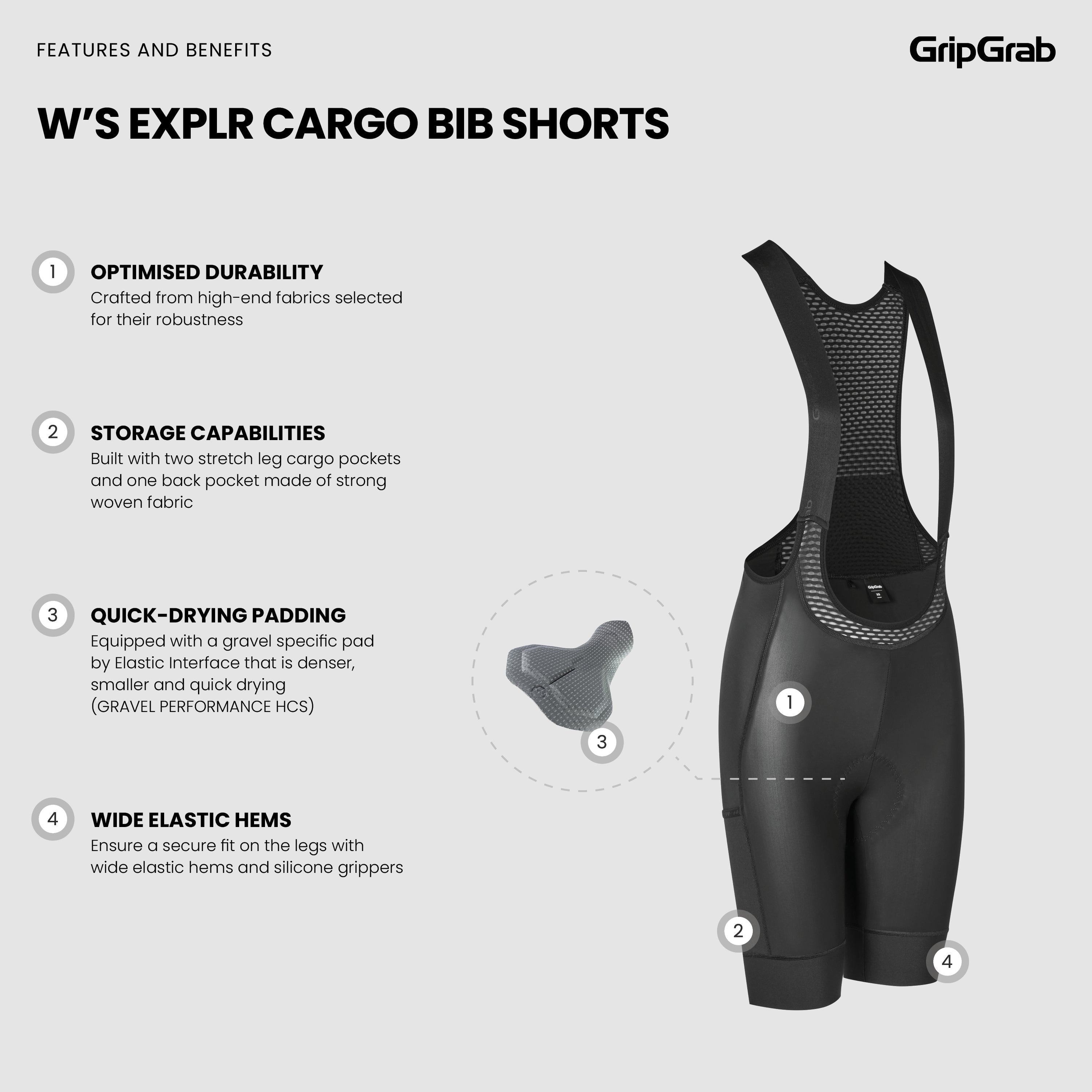 Women's EXPLR Cargo Bib Shorts