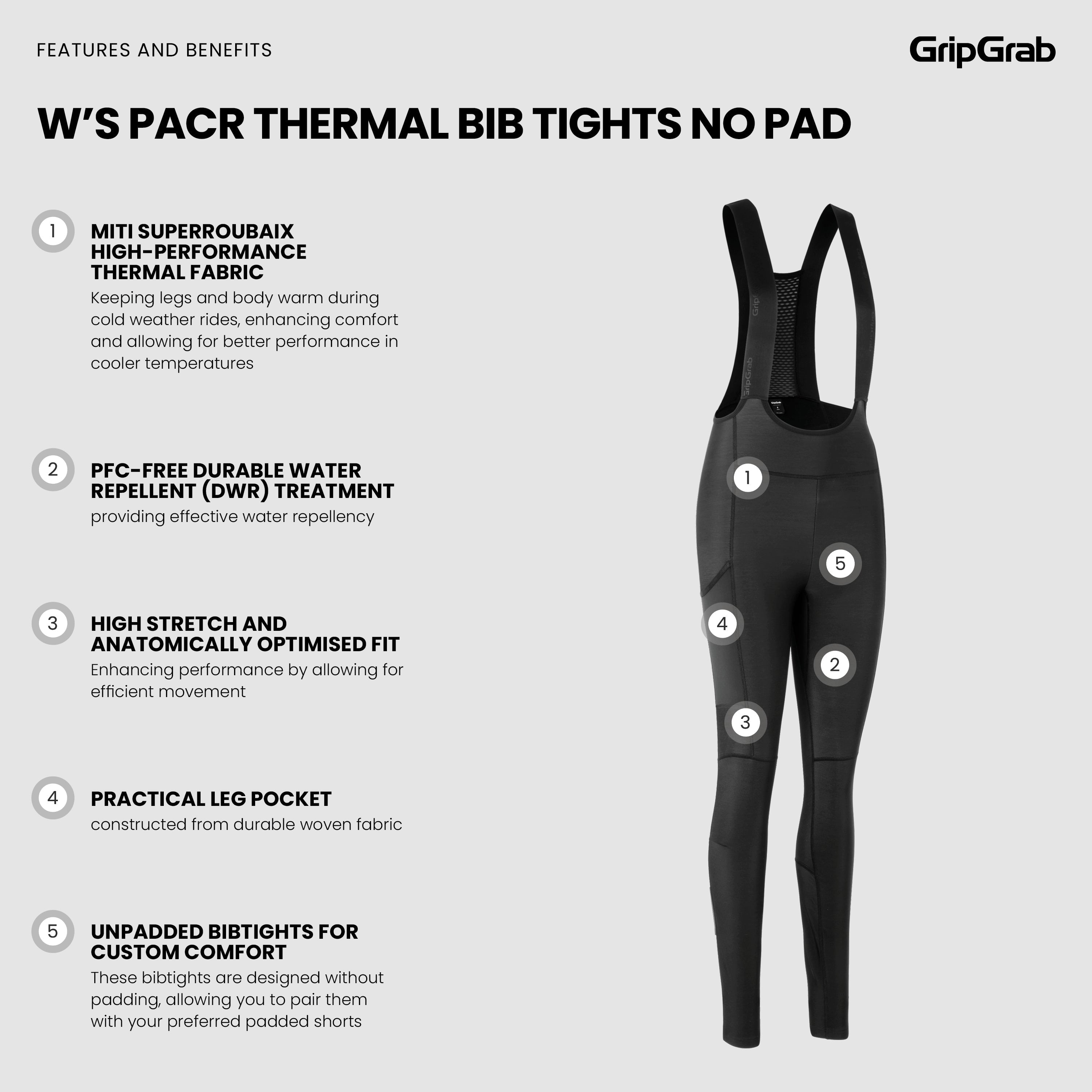 Women's PACR Thermal Bib Tights No Pad